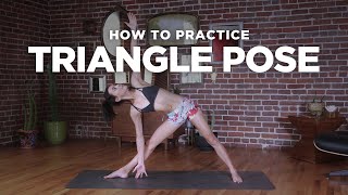 How to Practice Triangle Pose - LEARNING YOGA