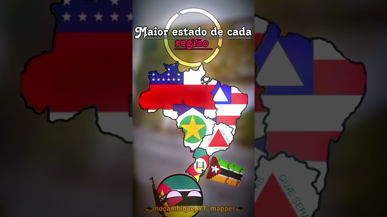 Maior estado de cada região #brasil #mapper #geografia #geography #mappingcombr #history #map #short