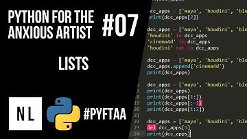 Python for the Anxious CG Artist #07 – Lists