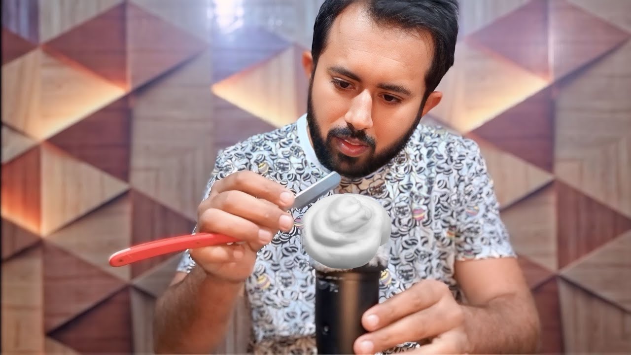 Barber Ultra fast Razor Shave Sounds ASMR - YouTube