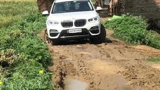 BMW X3 stuck in mud !!