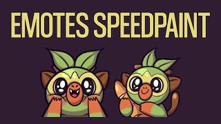 [Speedpaint] - Grookey Twitch Emotes
