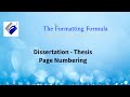 Dissertation-Thesis Page Numbering