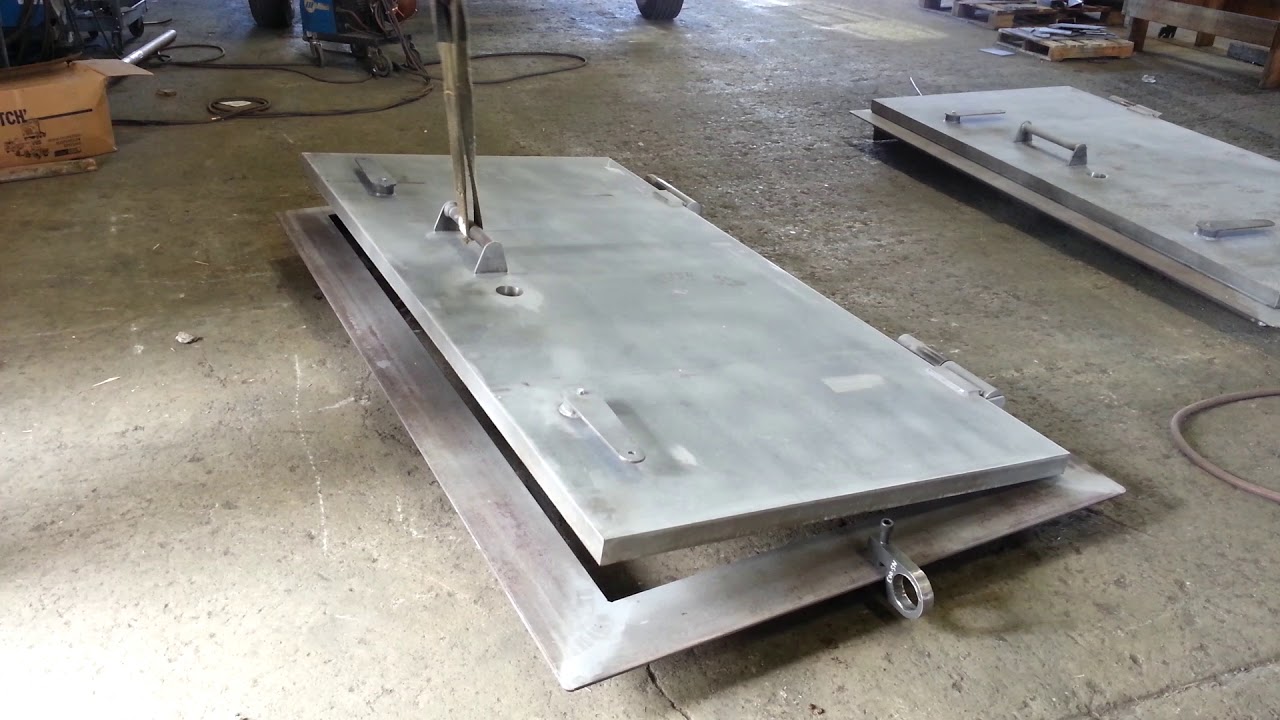 Plate steel door opening test YouTube