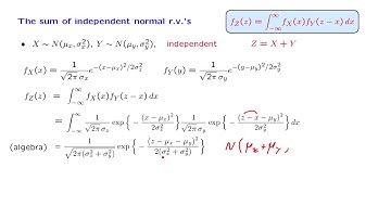 L12.4 The Sum of Independent Normal Random Variables