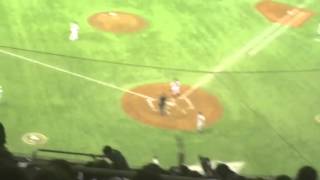 20140606 巨人対西武 5回表 金子侑菅野から先制タイムリーツーベース