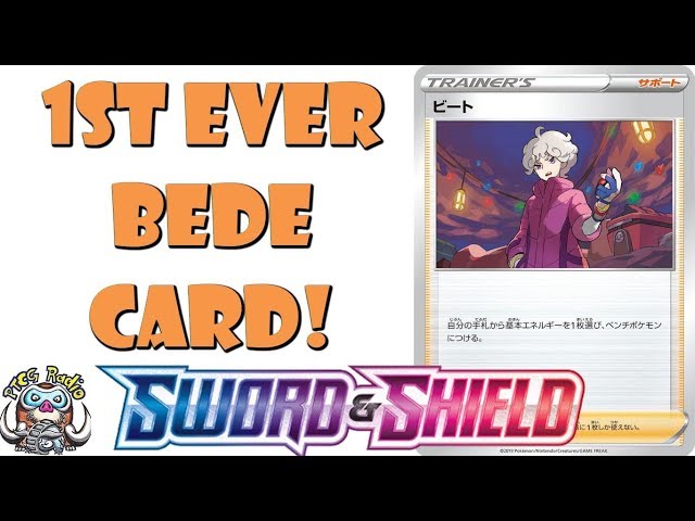 bede pokemon card signed - 157/202 - Sword & Shield Choose a Basic Energy card from your hand and attach it to 1 of your Benched Pokemon Pokemon - Sword & Shield