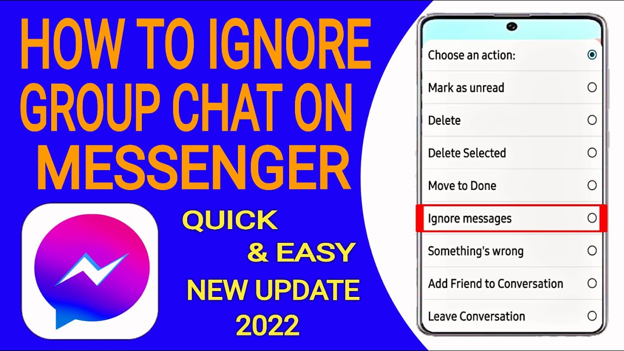 How To Ignore Group Chat On Facebook Messenger | New Update 2022