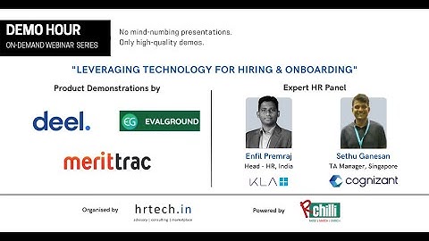 DEMO HOUR: Leveraging Tech for Hiring & Onboarding | Deel | Evalground |  Merittrac
