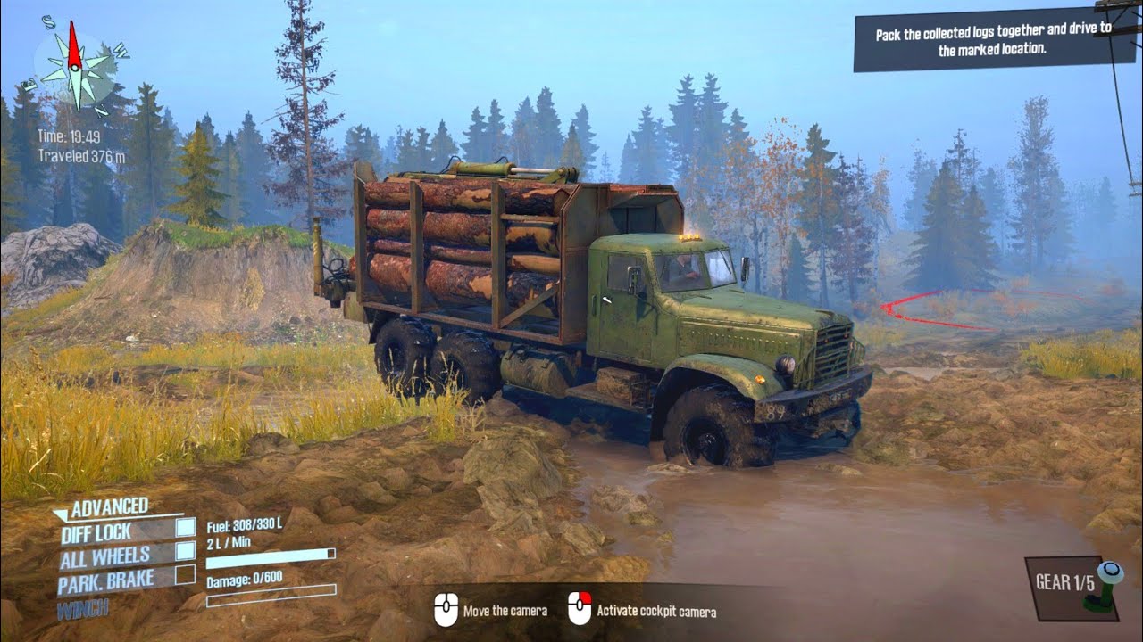 CRANE OPERATOR  Challenge Complete - Spintire Mudrunner | PC Gameplay