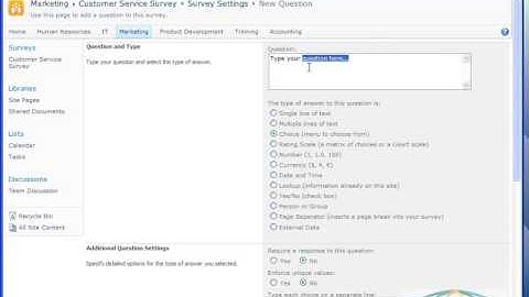 Working with Surveys in SharePoint 2010