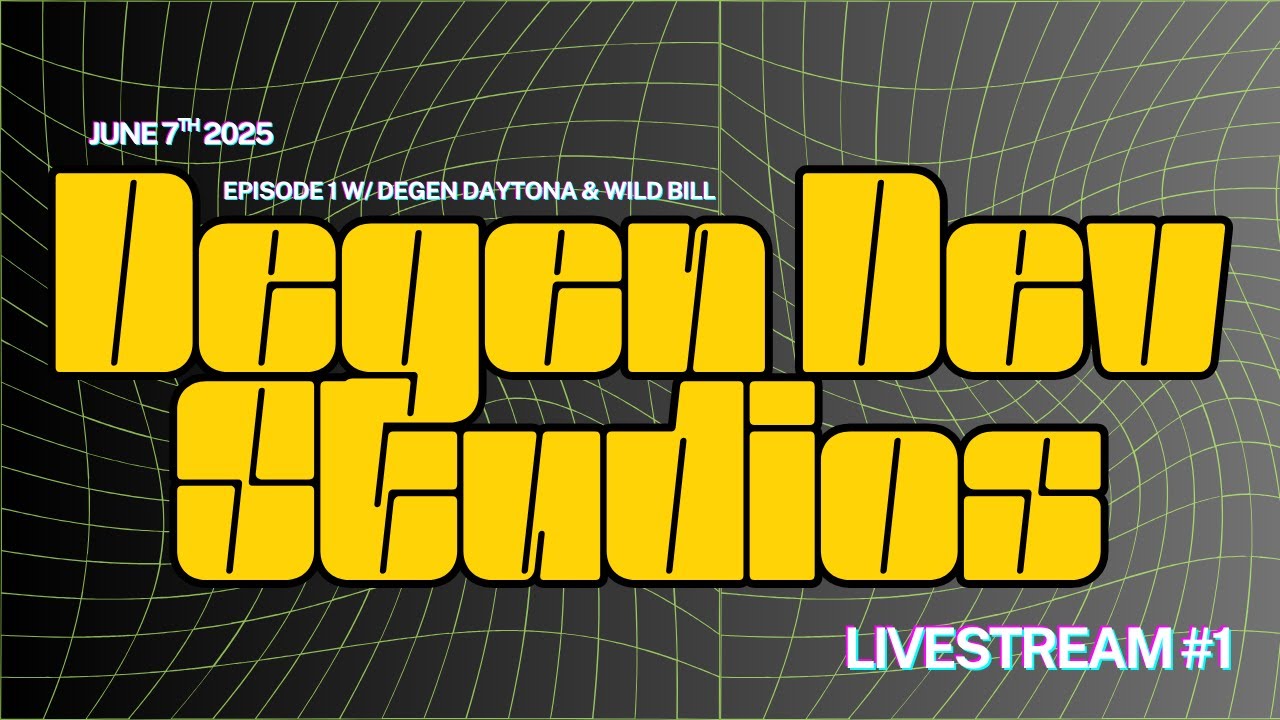 Degen Dev Studios Livestream Dev & Mint #1