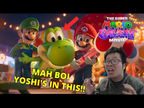 They added Yoshi!!! Mario Galaxy Movie 2nd Trailer Reaction!!