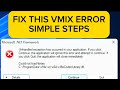 Fix this error- unhandled exception has occured in your Application - Vmix error
