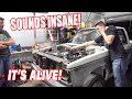 Project Burnie FIRST START UP! Crazy Loud LS Swapped S-10 Burnout Truck with ZOOMIES comes to life!