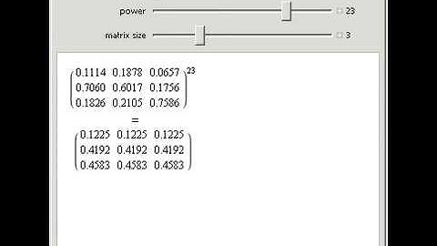 Transition Matrices of Markov Chains