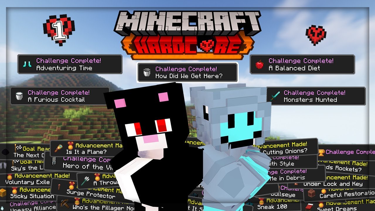 Tôi và BigShark đã làm TOÀN BỘ THÀNH TỰU trong Minecraft Hardcore 1.21 ...