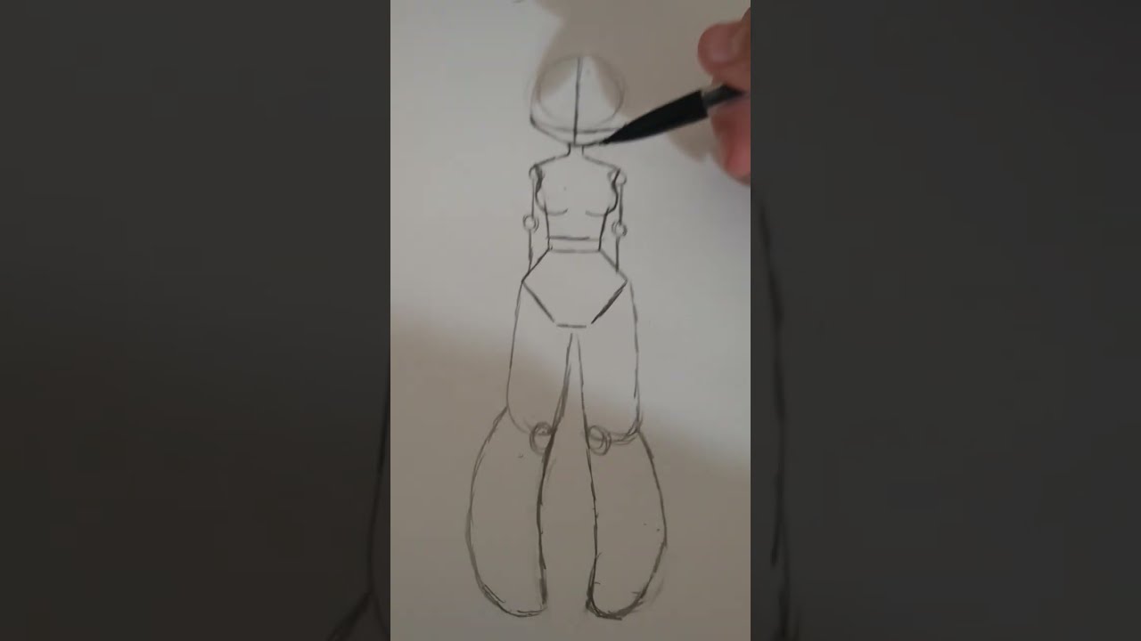 cool art by Emily segalla ASMR drawing sounds/how to draw a body!!