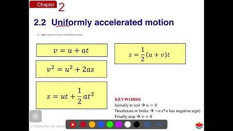 2.2 Uniformly accelerated motion.