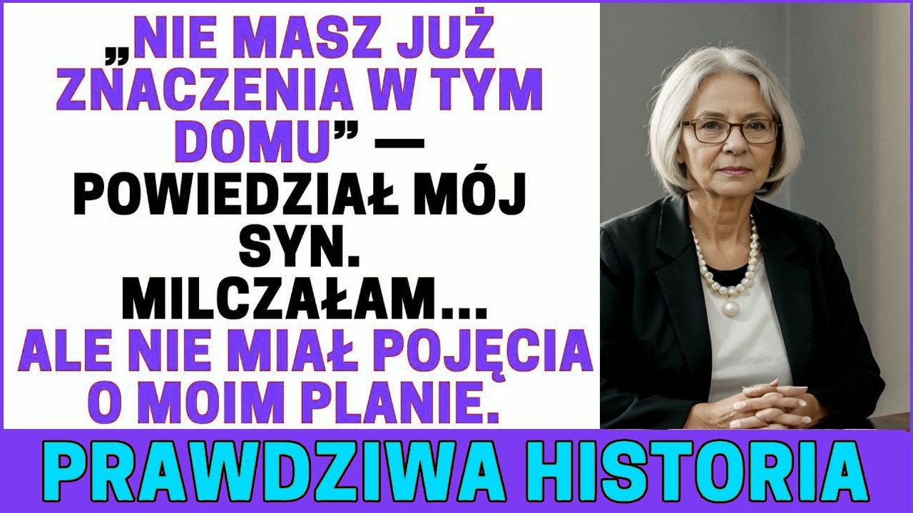 „To nie jest prośba, mamo. Rozmawialiśmy już z agentem nieruchomości. Mogę zacząć procedurę sprzedaży, nawet jeśli się nie zgodzisz”. Te słowa wypowiedział mój jedyny syn przy moim kuchennym...