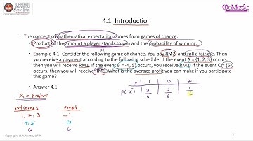 Introduction to Mathematical Expectation