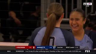 Volleyball vs No. 1 Wisconsin Highlights (Sept. 13, 2023)