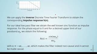 Multirate Signal Processing: 04 Filters  - Ideal Low Pass Filter Impulse Response
