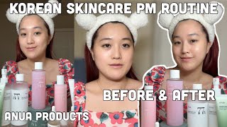 Korean Skincare PM Routine Using Anua Products | Anua Toner, Anua Cleansing Oil, Anua Peach Line
