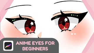 How to Draw Anime Eyes Easy for Beginners on Procreate screenshot 4