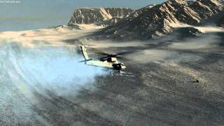 Helicopter Firing on Ground Vehicle