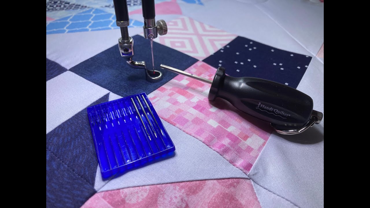 Installing a longarm needle, PLUS, why I use Schmetz ballpoint needles