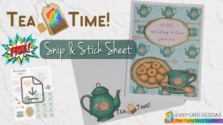 Nouvelle série ! ✂️ CARTE À COLLER N° 1 — Inclut une carte imprimable « Tea Time » gratuite que v... screenshot 2