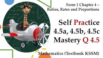 Form 1 Math Chapter 4 - Self Practice 4.5a | Self Practice 4.5b | Self Practice 4.5c | Mastery Q 4.5