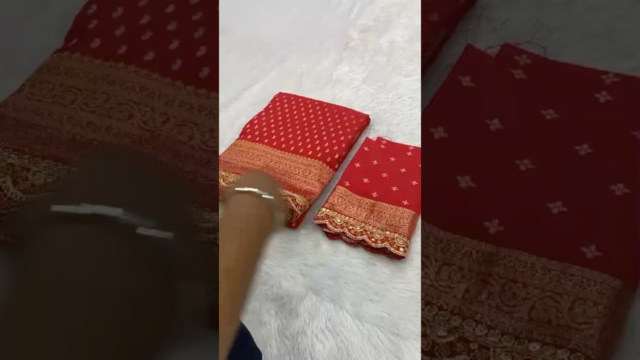 Bridal Wedding Khadi Georgette Sabyasachi Scallop Saree