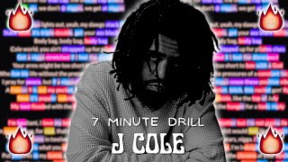 J Cole - 7 Minute Drill Lyrics Rhymes Highlighted