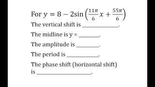 Characteristics of a Transformation of the Sine Function (4 Transformations with Reflection)