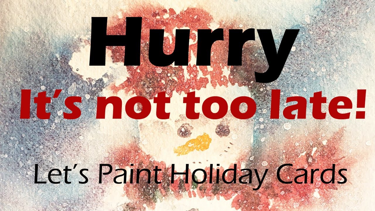 Painting holiday cards using watercolor an online workshop