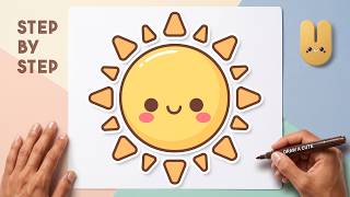 How to Draw Cute Summer Things | Cute Sun Easy ☀️