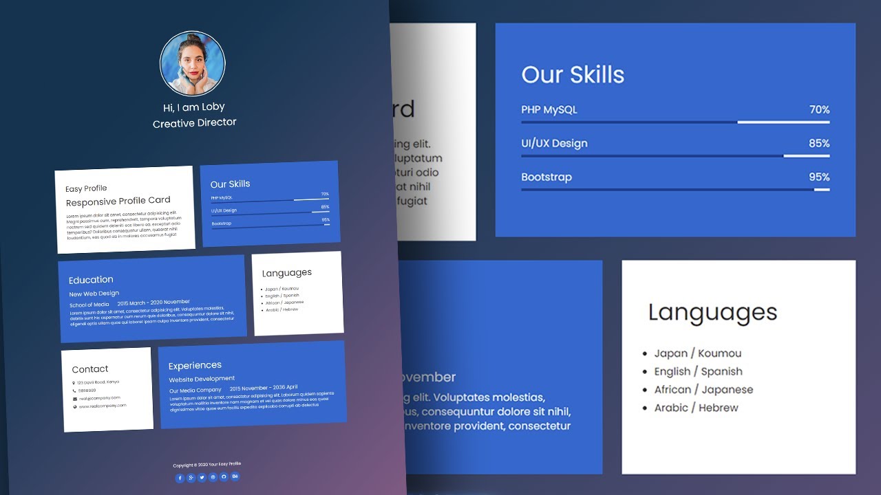 resume maker html template