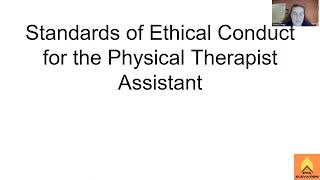 Standards of Ethical Conduct of the Physical Therapist Assistant - NPTE Prep
