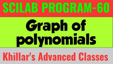 Scilab Program -60. @Khillar