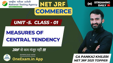 01 | Measures of Central tendency ! UGC-NET ! B.Com ! M.Com ! CA Foundation #ugcnetcommerce