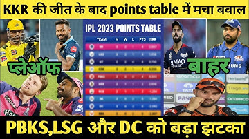 IPL 2023 POINTS TABLE TODAY ||KKR VS RCB MATCH AFTER POINTS TABLE|| rcb vs kkr highlights 2023 ||