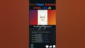 Rock Paper Scissors Game Using HTML, CSS & JavaScript | Coding With Games | Learn New Things #hack