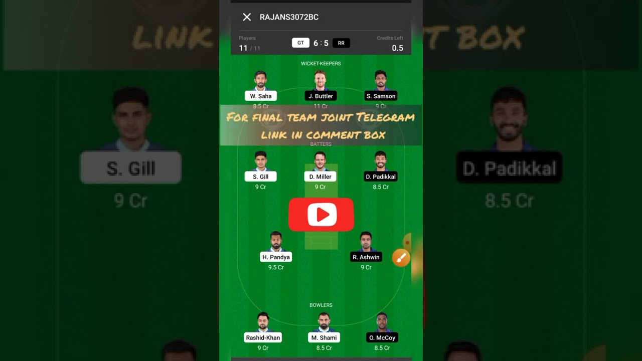 GT vs RR Dream11 Team Prediction, RR vs GT Dream11 Team Today Match, GT v RR Dream11, IPL Fantasy