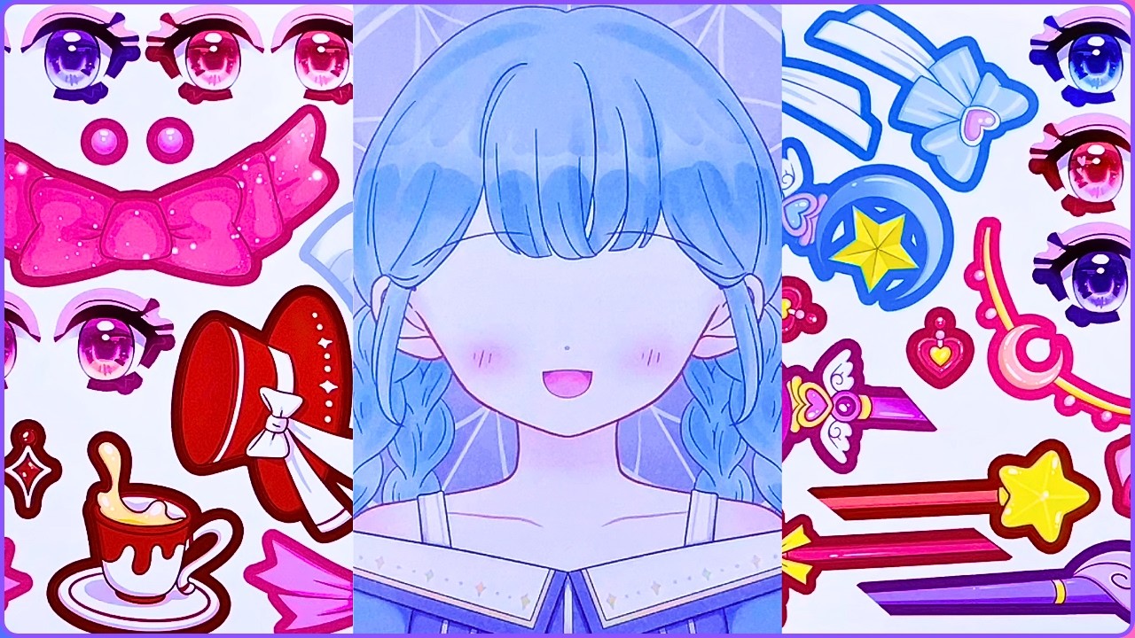 💖Magical Kawaii Sticker Doll✨| Satisfying Transformation