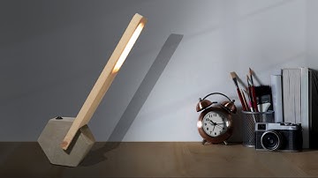 LED Desk Lamp With Concrete Base | DIY | ECN LAMPS