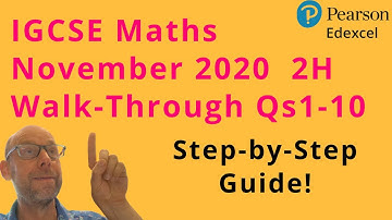 Edexcel IGCSE Maths Nov 2020 Paper 2H Part 1 (Q1-10)