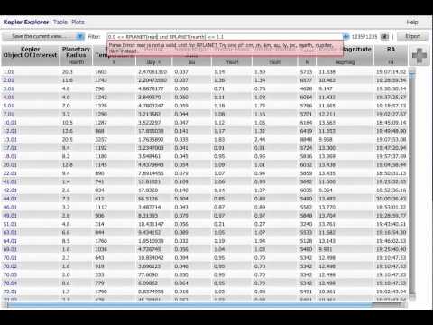 Filtering the Table