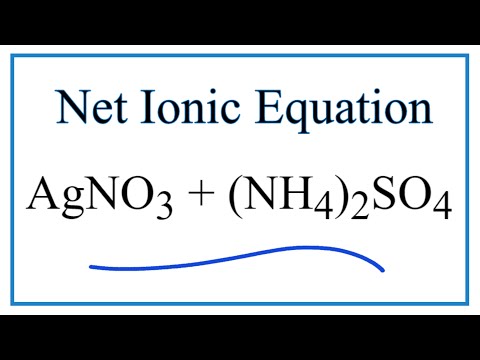 Video How to Write the Net Ionic Equation for AgNO3... - youtube